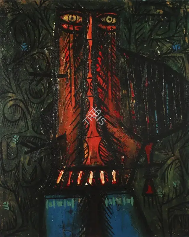 Souza, F.N. (Artist). Tortured Indian Woman. Oil on masonite, 1957 | Painting | FineArts | 00599195