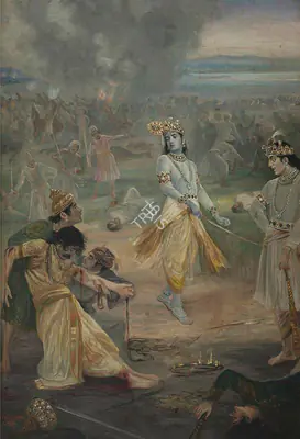 Dhurandhar, M.V. (Artist). Untitled. Oil on canvas pasted on board, 1922 | Painting | FineArts | 00337004