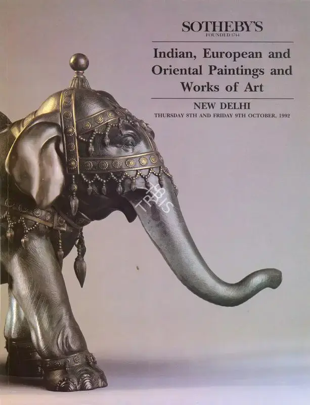 Sotheby's (Auction House). Indian European and Oriental Paintings and Works of Art. 09 October 1992, New Delhi | Auction Catalogue | EconomicsArt | 00861838