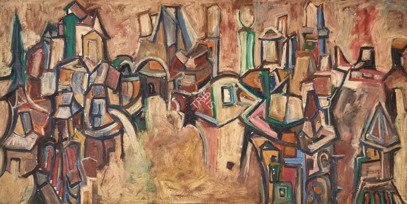 Bakre, S.K. (Artist). Untitled. Oil on board, 1963 | Painting | EconomicsArt | 00870665