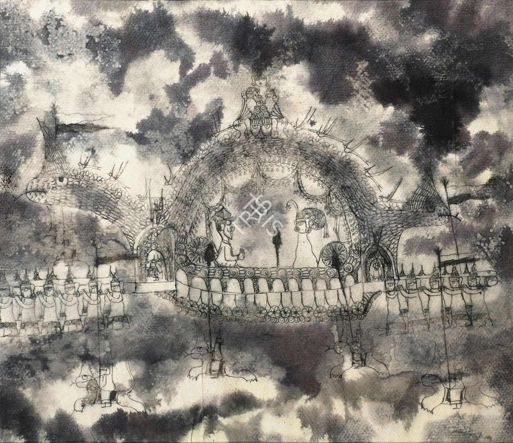 Ramanujam, K. (Artist). Untitled. Watercolour and wash on paper, c.1970 | Painting | FineArts | 00375811