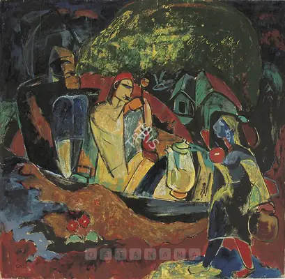 Gade, H.A. (Artist). Kashmir. Gouache on paper, 1950 | Painting | FineArts | 00600217