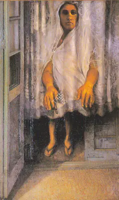 Bhattacharjee, Bikash (Artist). Visitation. Oil on board, 1968 | Painting | FineArts | 00371211