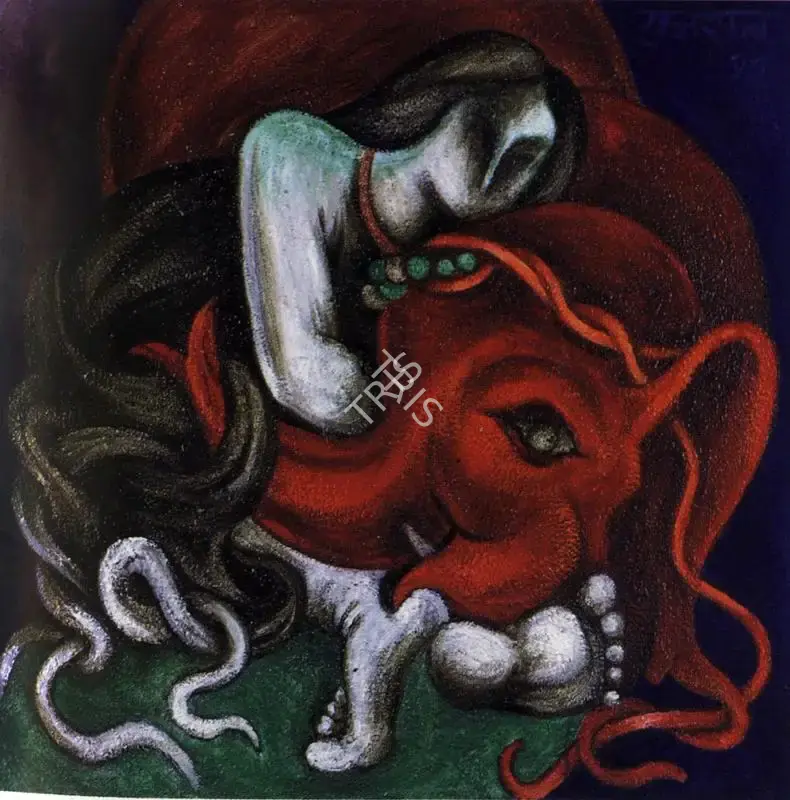 Gujral, Satish (Artist). Playmates. Acrylic on canvas, 1995 | Painting | FineArts | 00371896