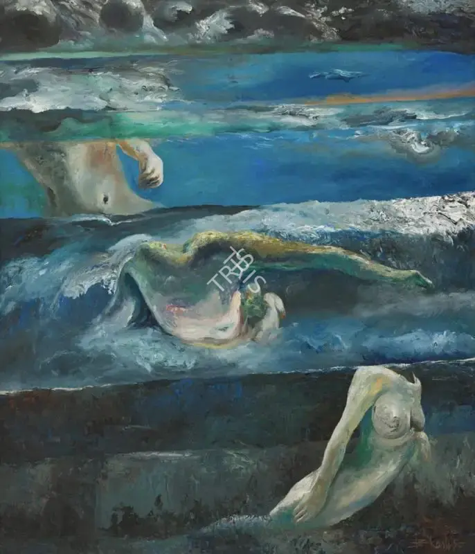 Bhattacharjee, Bikash (Artist). Untitled. Oil on canvas, 1997 | Painting | FineArts | 00353413