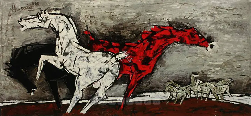 Husain, M.F. (Artist). Untitled. Oil on canvas, 1960 | Painting  | 00880222