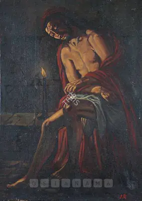 Roy, Jamini (Artist). Christ. Oil on canvas, 1964-1966 | Painting | FineArts | 00600753