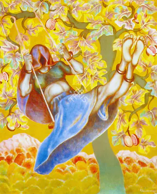 Ramachandran, A. (Artist). Untitled (Nuclear Ragini Series). Oil on canvas, 1976 | Painting | FineArts | 00373526
