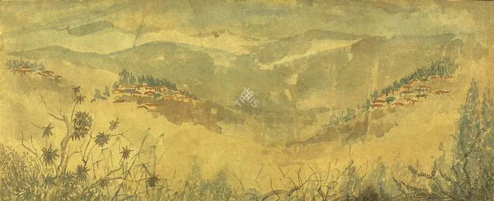 Tagore, Gaganendranath (Artist). Darjeeling Landscape Series. Watercolour on paper, early 1920s | Painting | FineArts | 00371621