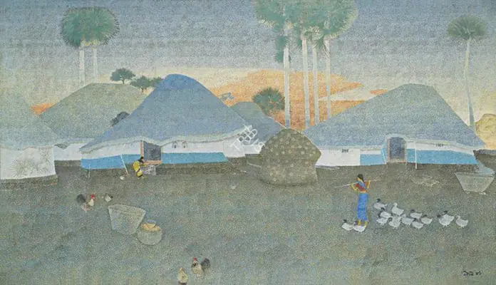Bendre, N.S. (Artist). Untitled. Oil on canvas, 1980 | Painting | FineArts | 00548118