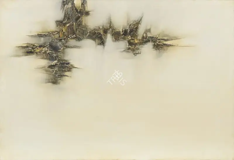 Qadri, Sohan (Artist). Receding Symphonies. Oil on canvas, 1966 | Painting | EconomicsArt | 00871862
