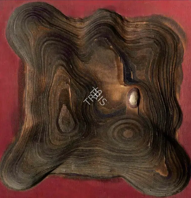 Patel, Jeram (Artist). Untitled. Blow torch and pigment on wood, 1974 | Sculpture | FineArts | 00641775