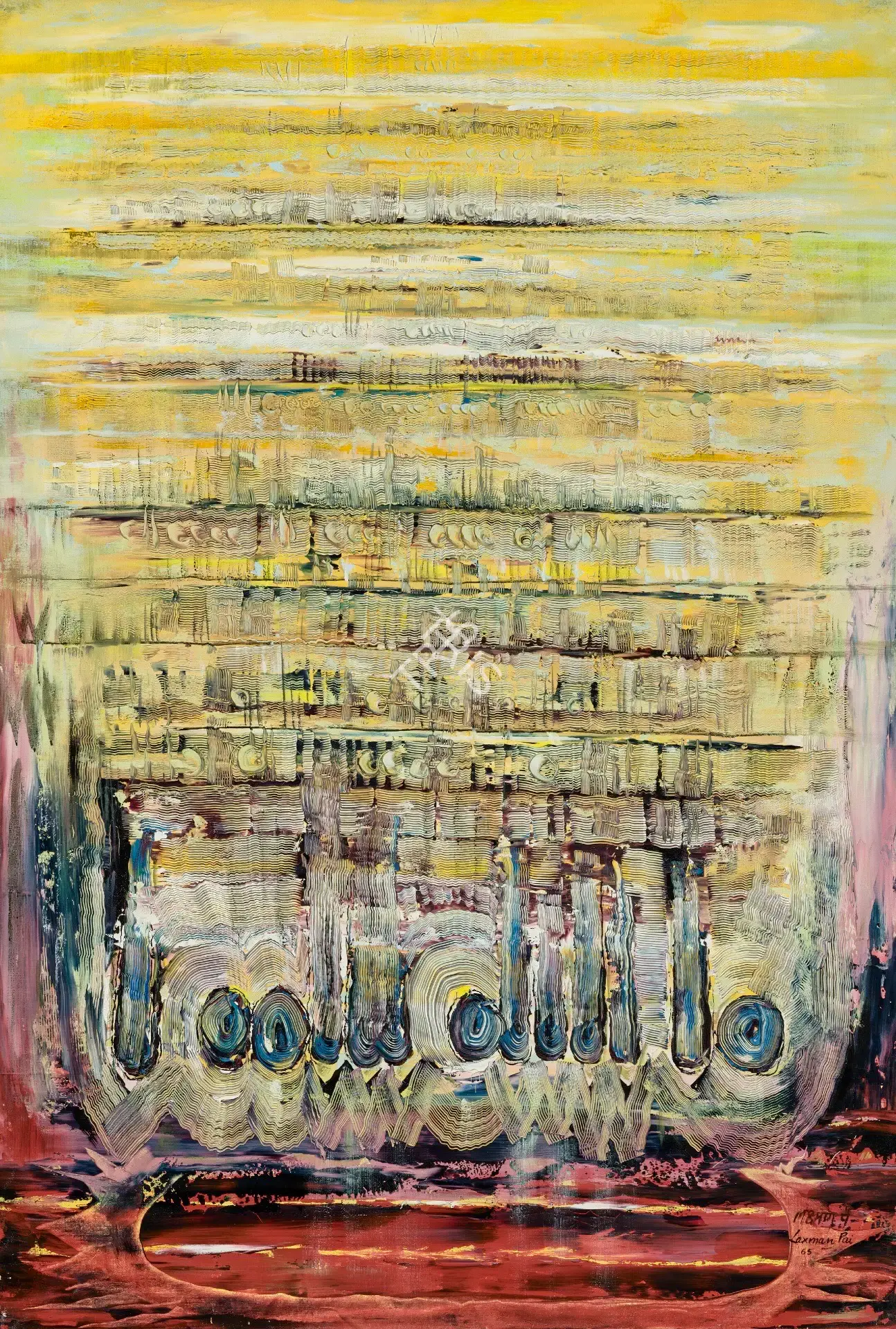 Pai, Laxman (Artist). Raag Todi. Oil on canvas, 1965 | Painting | EconomicsArt | 00891848