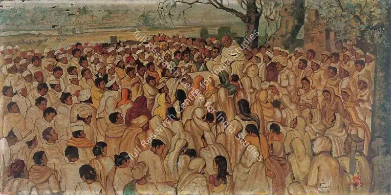Gandhi through the eye of the artist by Neville Tuli