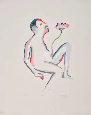 Khakhar, Bhupen (Artist). Lotus, 1992 | Graphic Art