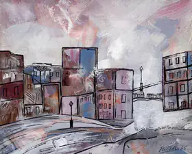 Ribeiro, Lance (Artist). Untitled (Landscape), 1965 | Painting