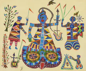 Baiga, Jodhaiya Bai (Artist). Bholenath Ka Darbar, 2018 | Painting