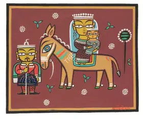 Roy, Jamini (Artist). Untitled (Flight into Egypt), n.d. | Painting