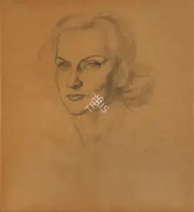 Bhabha, Homi J. (Artist). Portrait Of A Lady, n.d. | Drawing