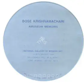 Krishnamachari, Bose (Artist). Bose Krishnamachari, 1999 | Solo Exhibition Invitation | 00859268