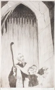 Chughtai, M.A.R. (Artist). Under The Arch, n.d. | Graphic Art