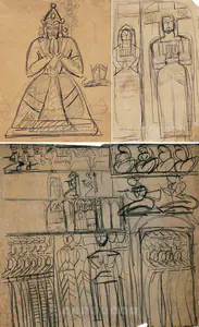 Roy, Jamini (Artist). Various, n.d. | Drawing