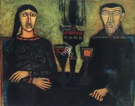 Souza, F.N. (Artist). Mystic Repast, 1953 | Painting