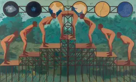 Sharma, Nataraj (Artist). Hierachical Arselickers, 2003-2004 | Painting