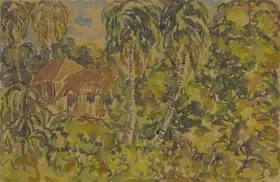 Sultan, Sheikh Mohammed (Artist). Untitled (Village Scene), c.1968 | Painting