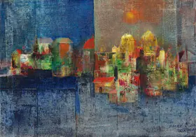 Bakre, S.K. (Artist). Untitled (Landscape), 1960 | Painting