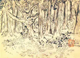 Bose, Nandalal (Artist). Peace In The Forest, 1939 | Painting