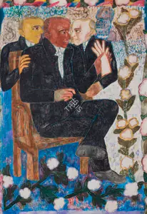 Singh, Arpita (Artist). Man with a Glove, 1989-1990 | Painting