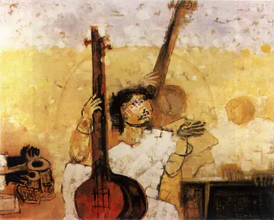 Naidu, Reddeppa (Artist). Musician, 1987 | Painting