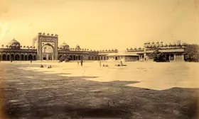 Studio Samuel Bourne & James Craddock (Photographic Studio), Inside the Jama Masjid complex, Fatehpur Sikri, n.d. | Antiquarian Photograph