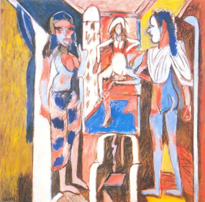 Subramanyan, K.G. (Artist). Studio with Figures, 1996 | Painting
