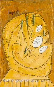 Souza, F.N. (Artist). Untitled (Head), 1963 | Painting
