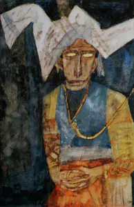 Pyne, Ganesh (Artist). The Head Dress, n.d. | Painting