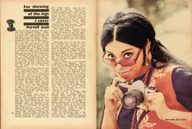 Bharathi, N. (Interviewer). For showing of the legs I cover myself well. In <i>Sunday.</i> 13 May 1973 | Conversation | 00802263