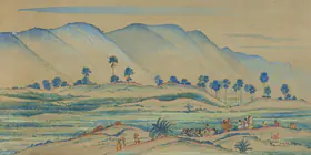 Dugar, Indra (Artist). A Raja Griha Landscape, 1953 | Painting