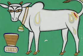 Roy, Jamini (Artist). Untitled (Cow), n.d. | Painting