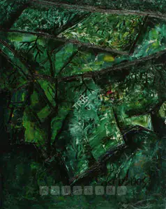 Souza, F.N. (Artist). Green Landscape, 1960 | Painting