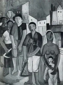 Ramkumar (Artist). Unemployment, 1953 | Painting