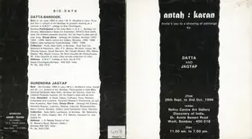 Karan, Antah (Organiser). A Showing of Paintings by Datta and Jagtap, 1996 | Group Exhibition Invitation | 00858742
