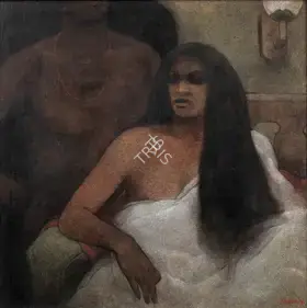 Bhattacharjee, Chandra (Artist). Woman in White, 1996 | Painting