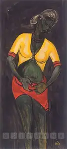 Gade, H.A. (Artist). Woman in sarong, n.d. | Painting