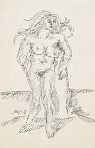 Souza, F.N. (Artist). Untitled, 1963 | Drawing