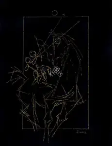 Husain, M.F. (Artist). Untitled (Luv and Kush), n.d. | Painting