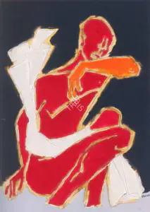Husain, M.F. (Artist). African Man, n.d. | Painting