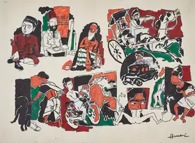 Husain, M.F. (Artist). Autobiography, c.1990s | Painting