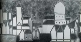 Souza, F.N. (Artist). Landscape, 1951 | Painting